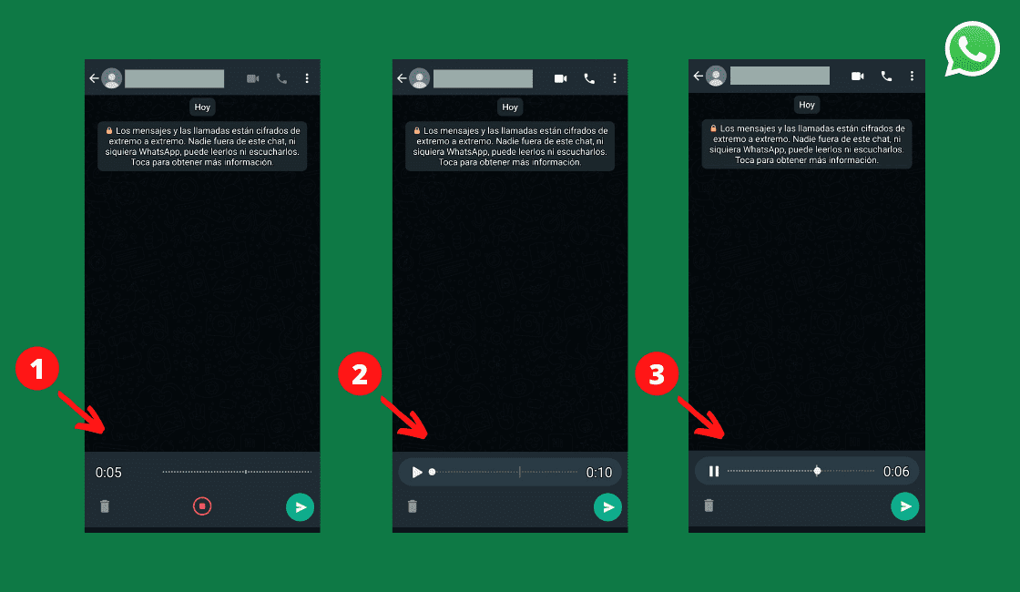 WhatsApp mensajes de voz